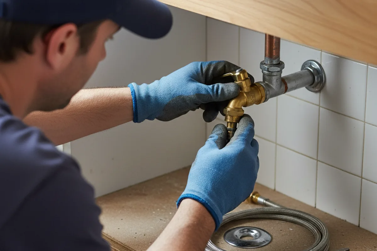 Shutoff valve and fitting work during Emergency Plumbing in Camp Lejeune